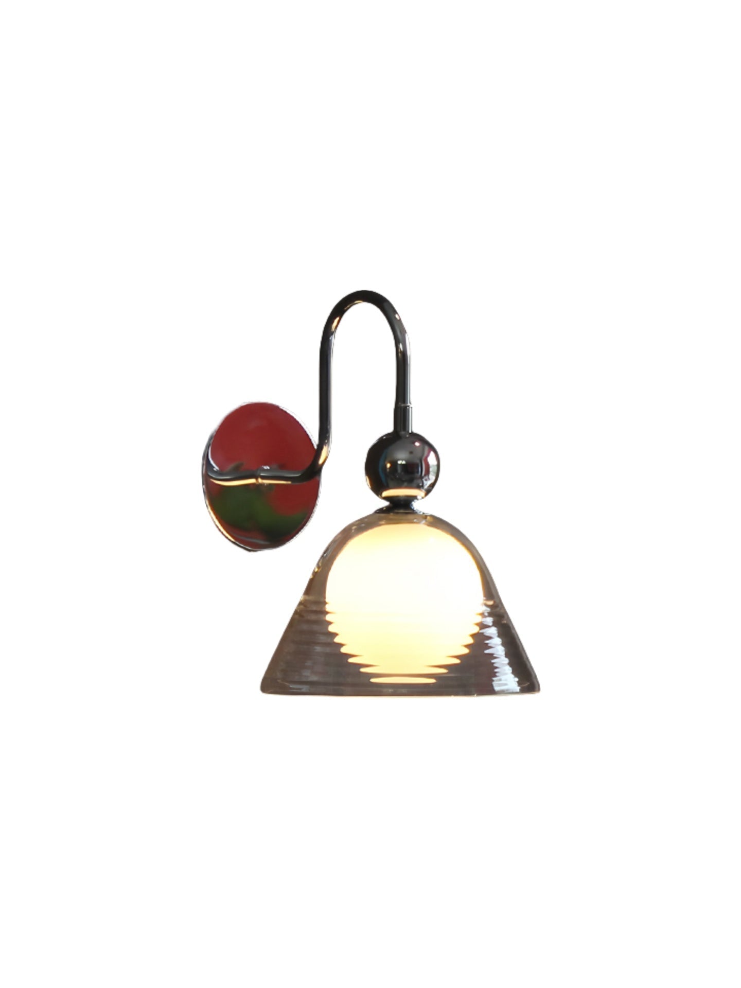 Sunset Wandleuchte – Gebogene Bauhaus-Lampe mit geripptem Glasschirm - AFTERGLOW L2 | Souliia