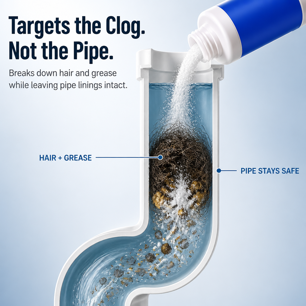 VitaFlow Drain Rescue — Clear Stubborn Clogs in Minutes Without Wrecking Your Pipes - Souliia