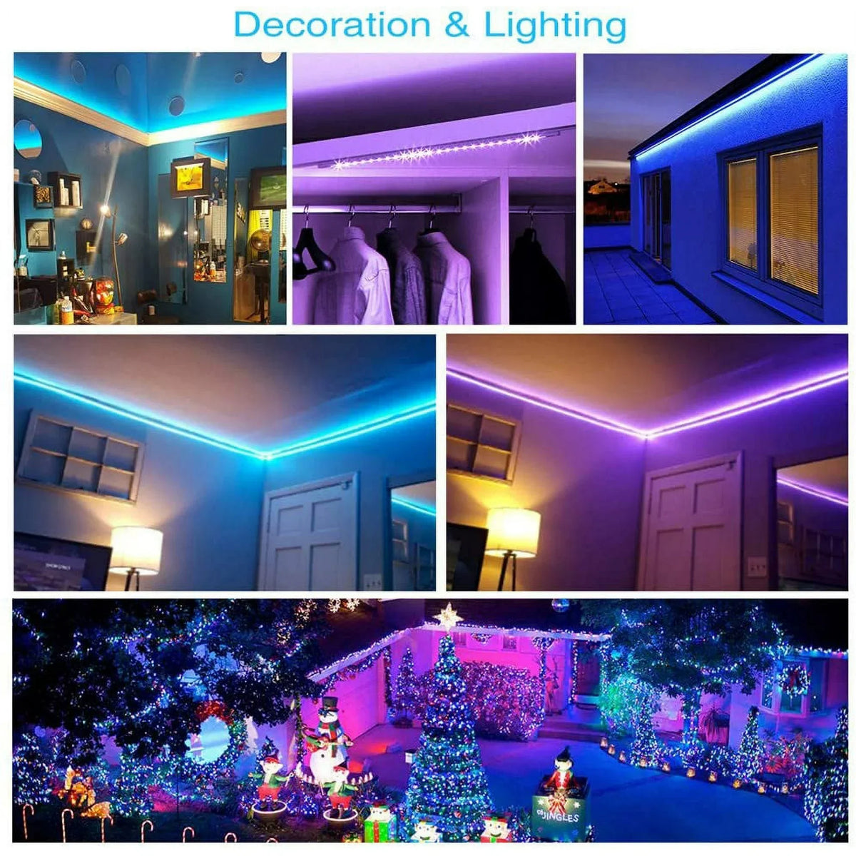 LED pásek 32ft — ambientní osvětlení s měnícími se barvami