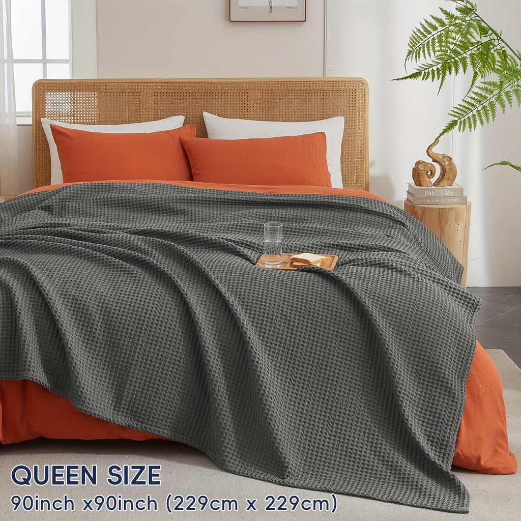 Cloudweave Cozy Waffle Throw Blanket — Lightweight, Durable Everyday Weave