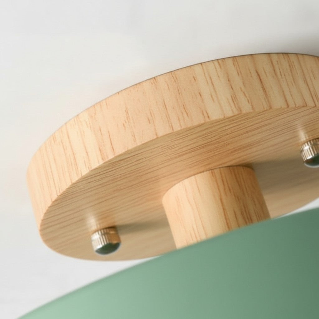 Macaroq Runde Deckenleuchte – Modernes Holz und Acryl für Schlafzimmer | Souliia