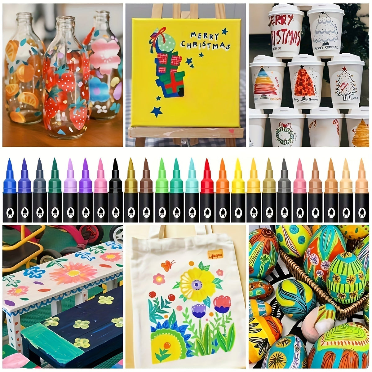 Set of 120 Acrylic Markers - Souliia
