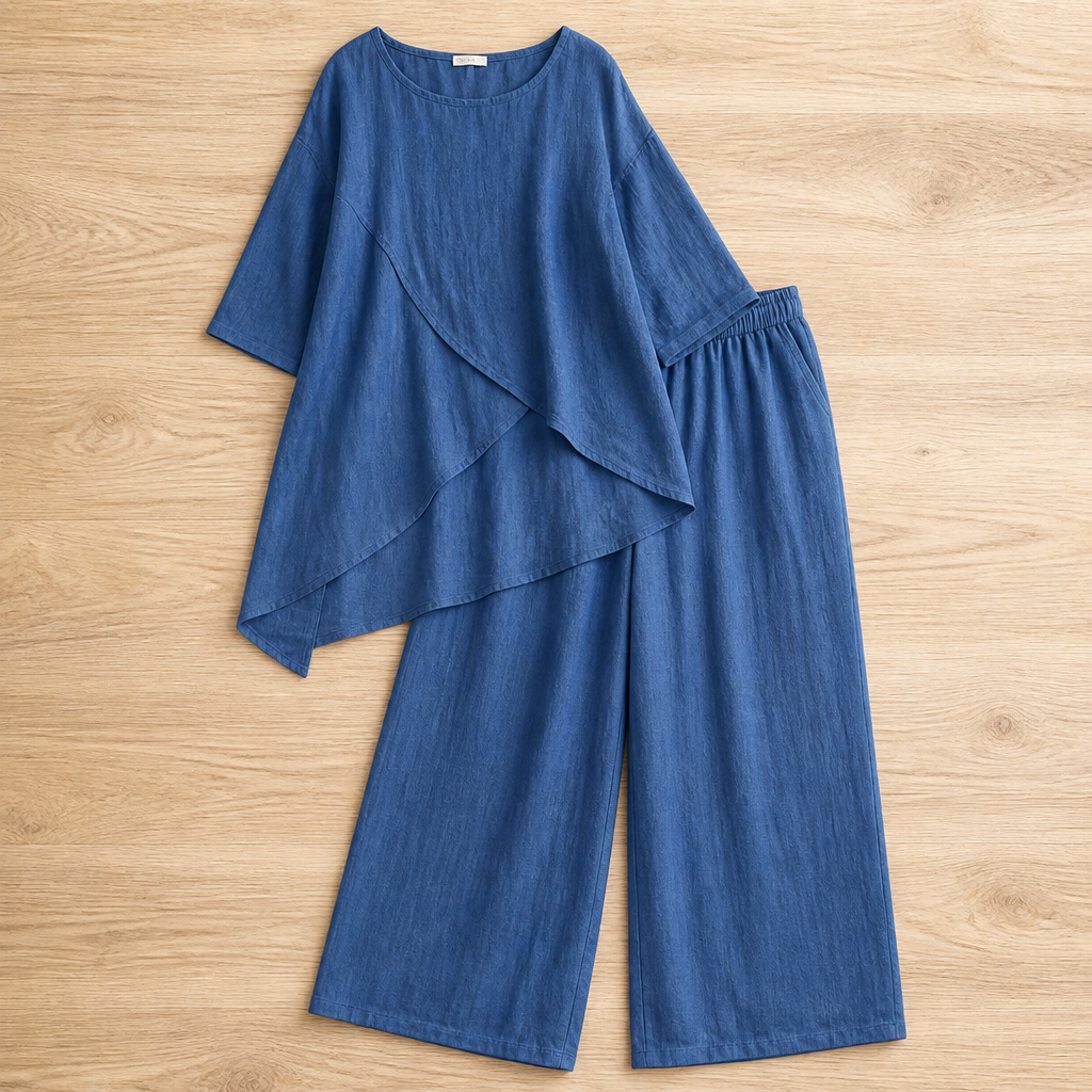 SerenaAura Two-Piece Loose Set — Unleash Effortless Confidence with Every Move - Souliia