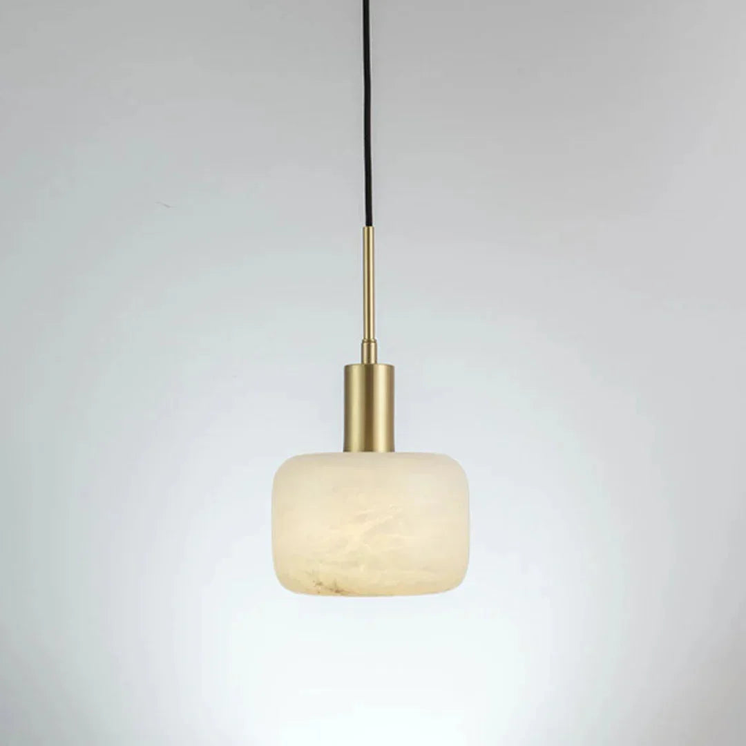Velia minimalistisk agernformet alabastpendel | Souliia