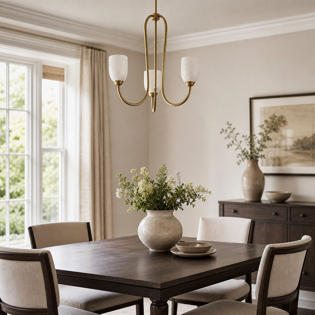 Shell Shade French Vintage Chandelier for Dining Room Lighting | Souliia