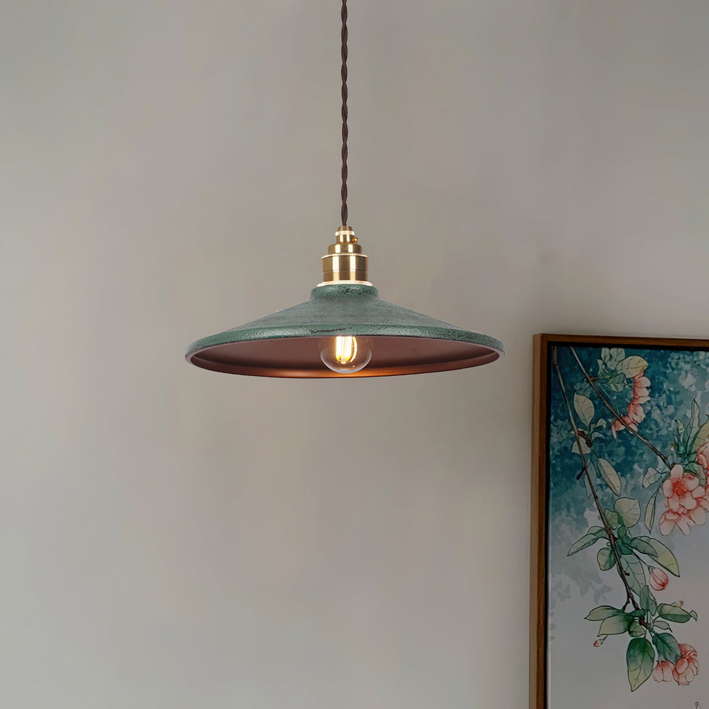 Rustic-tyylinen lautasvarjostimellinen riippuvalaisin | Souliia