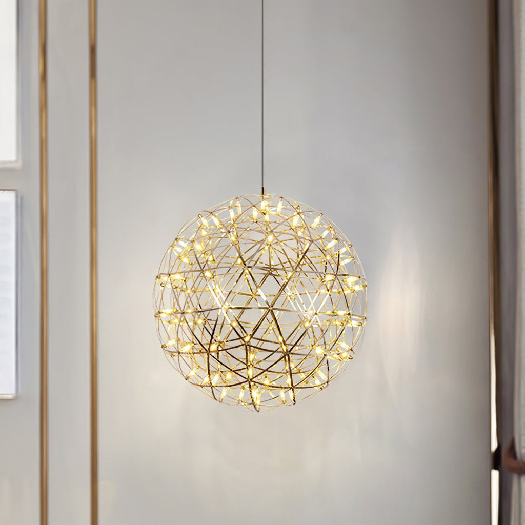Silver Spark Ball Pendant Light | Souliia