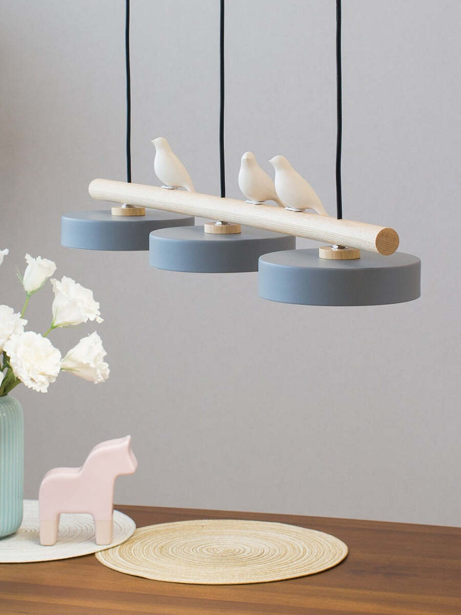 Sienna Bird Pendant Lamp - Wood Design for Scandinavian Kitchen Islands | Souliia