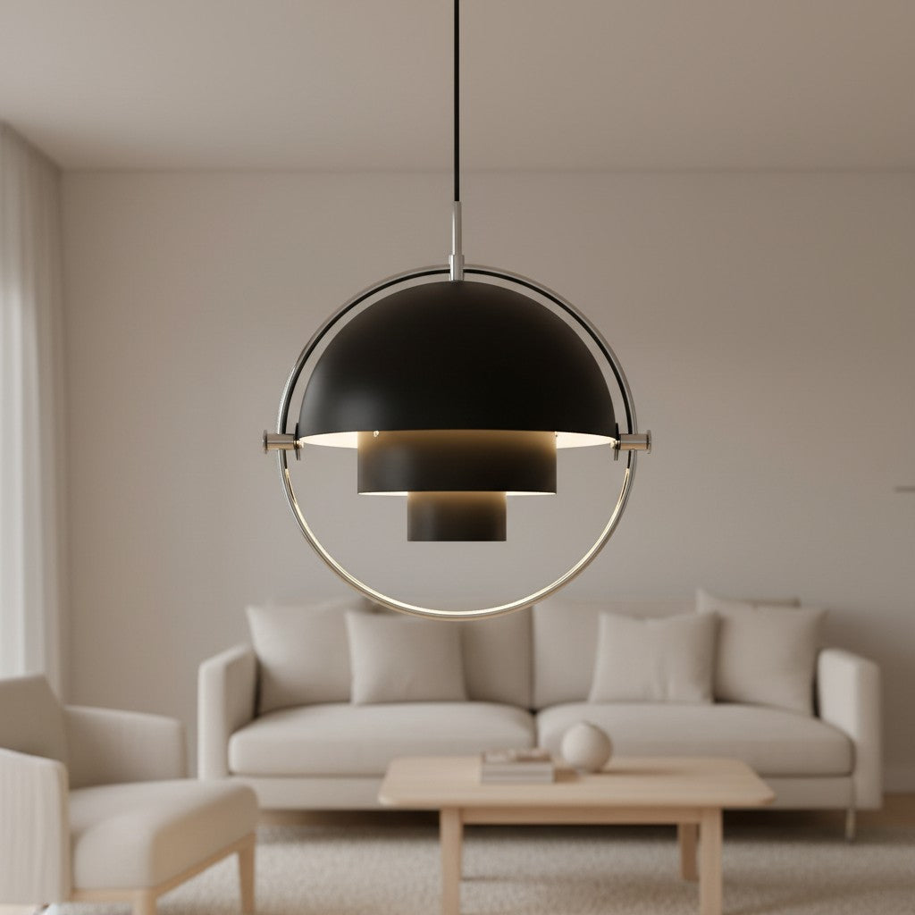Multiva Sculptural Pendant Light – Adjustable Chandelier in Danish Modern Style for Dining Areas N18 | Souliia
