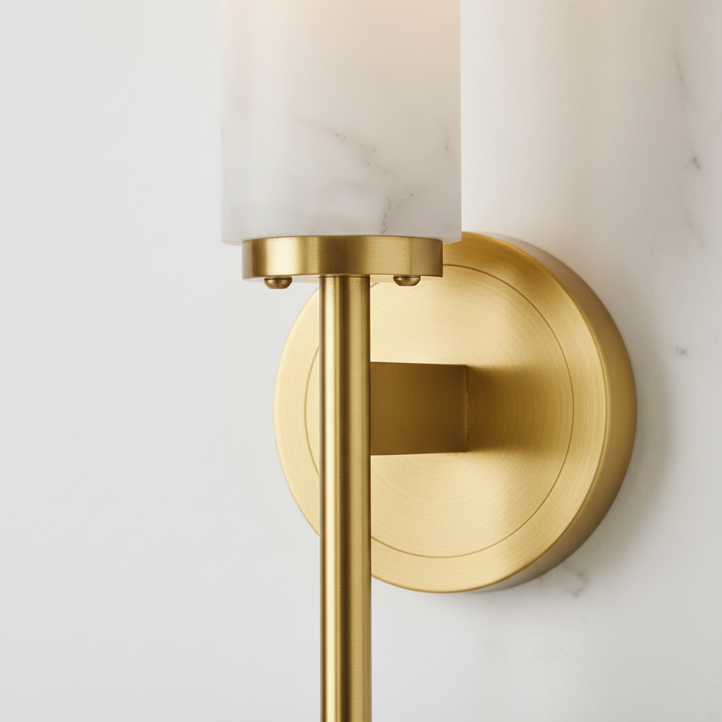 Solaryx Modern Alabaster Wall Sconce - Sculptural Living Room Mounted Light | Souliia
