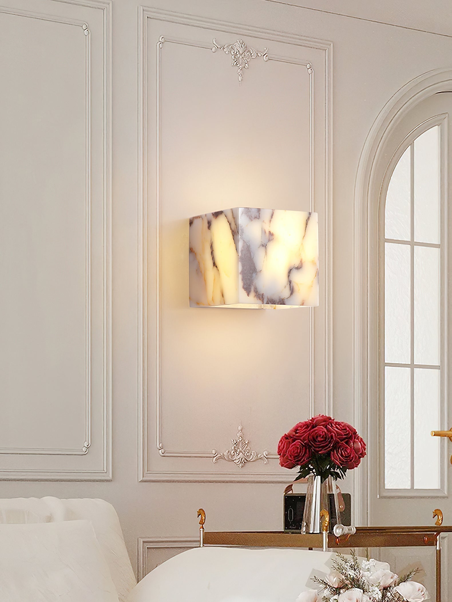Square Marble Wall Lamp | Souliia