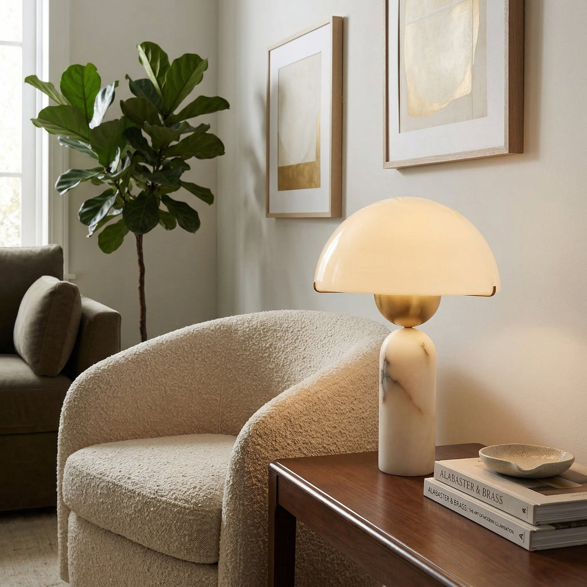 Peono Alabaster Table Lamp | Souliia