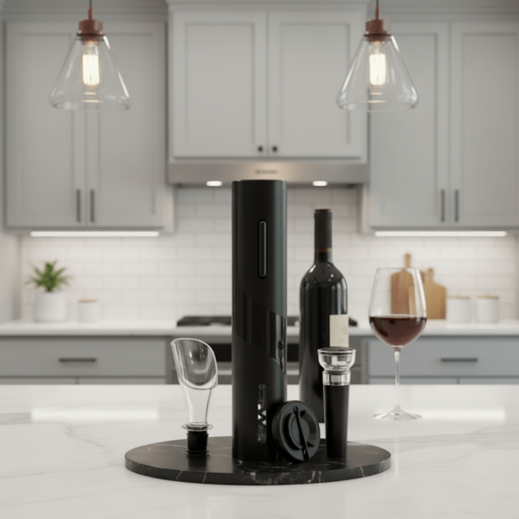 Wiederaufladbarer elektrischer Weinöffner mit intelligenter Steuerung – 4 Funktionen - Souliia