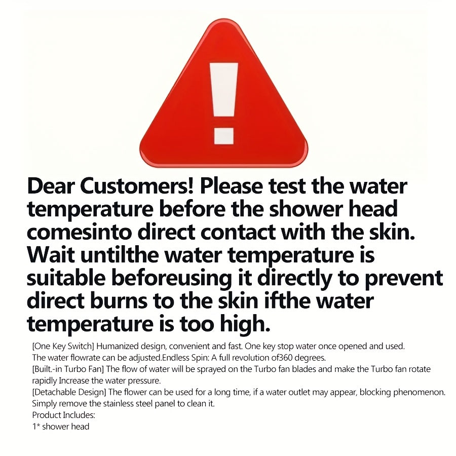 Nimbusa Adjustable Flow Showerhead — Three Distinct Spray Modes