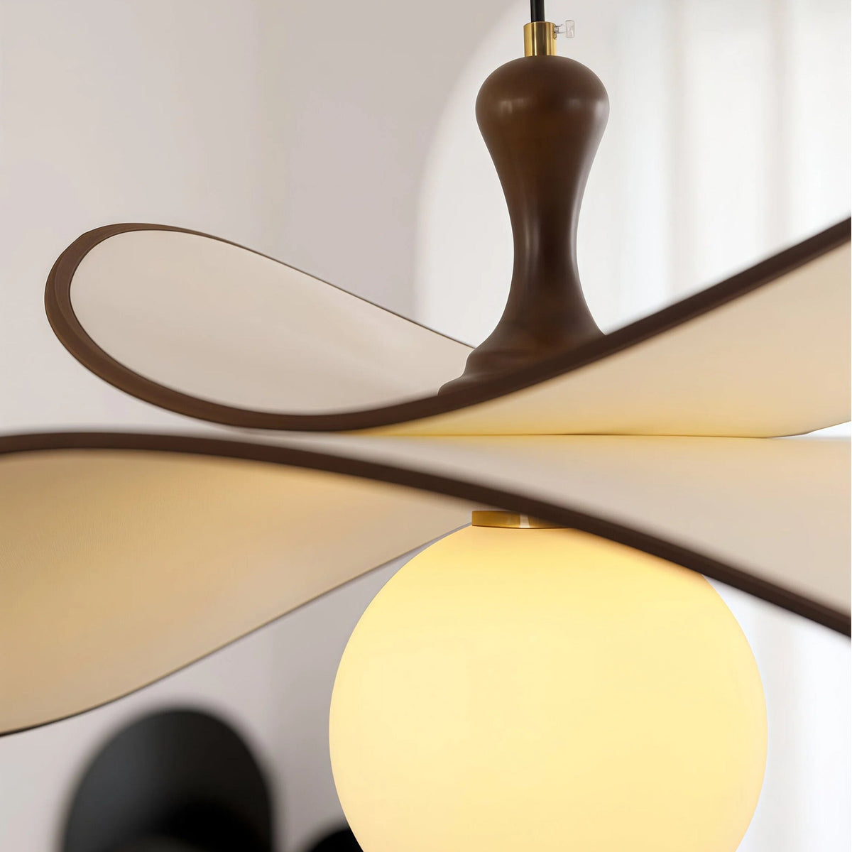 Orrise Floating Glass Globe Pendant with Metal Accents - Modern Minimalist lights for Kitchen and Dining Rooms | Souliia