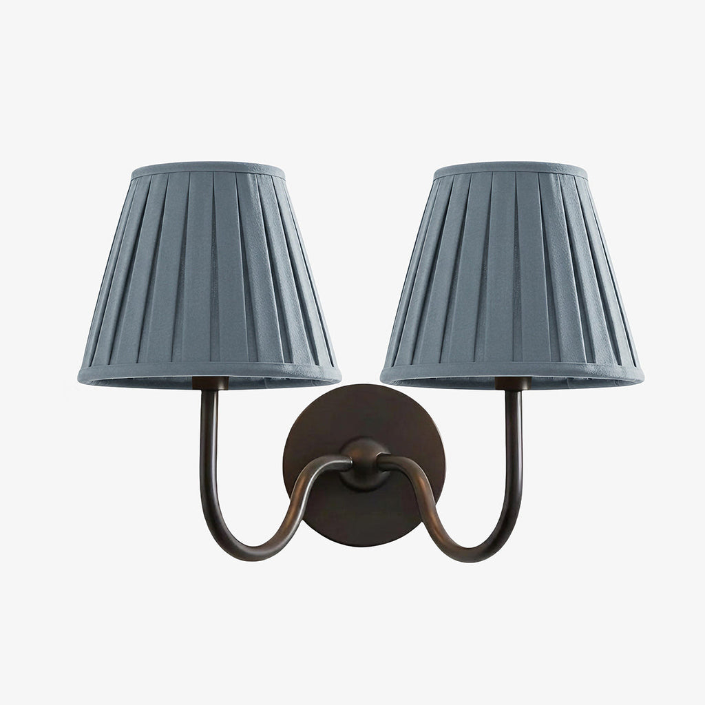 Luvora Fabric Shade Wall Sconce with Drum Shade - Classic Pleated Sconce Light | Souliia