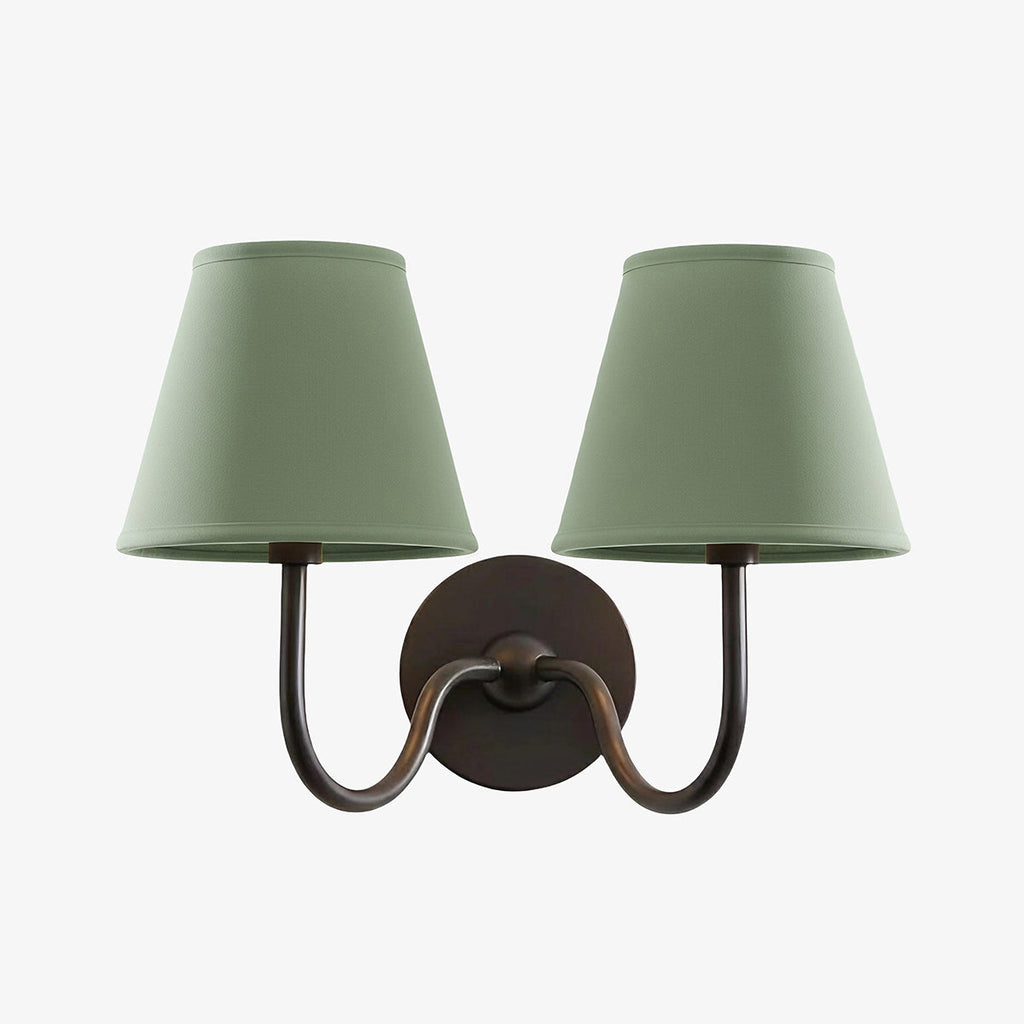 Luvora Fabric Shade Wall Sconce with Drum Shade - Classic Pleated Sconce Light | Souliia