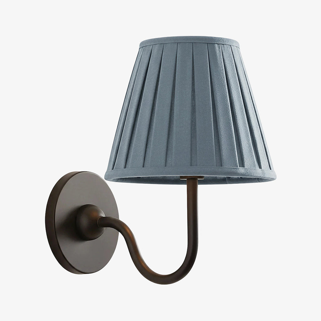 Luvora Fabric Shade Wall Sconce with Drum Shade - Classic Pleated Sconce Light | Souliia