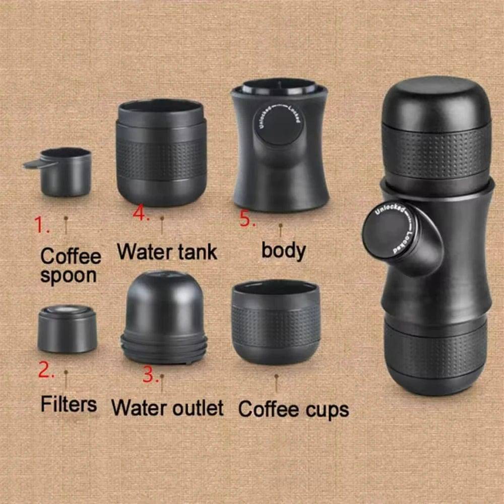Travel Espresso Maker – Manual and Portable Coffee Brewer - Souliia