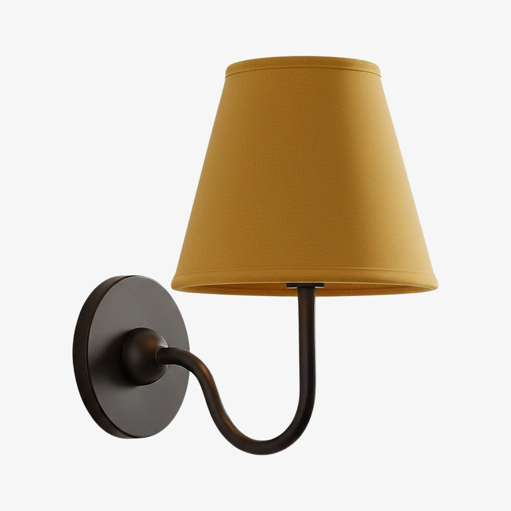 Luvora Fabric Shade Wall Sconce with Drum Shade - Classic Pleated Sconce Light | Souliia