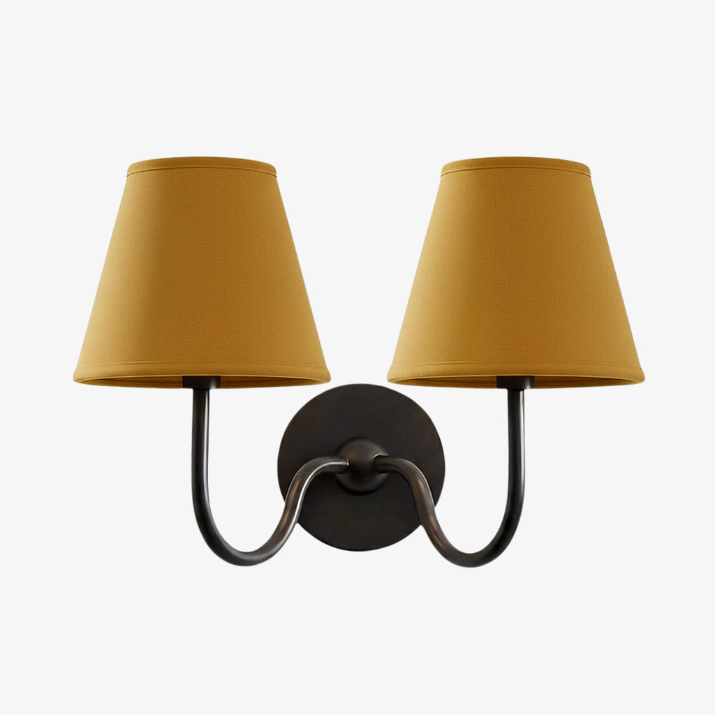 Luvora Fabric Shade Wall Sconce with Drum Shade - Classic Pleated Sconce Light | Souliia