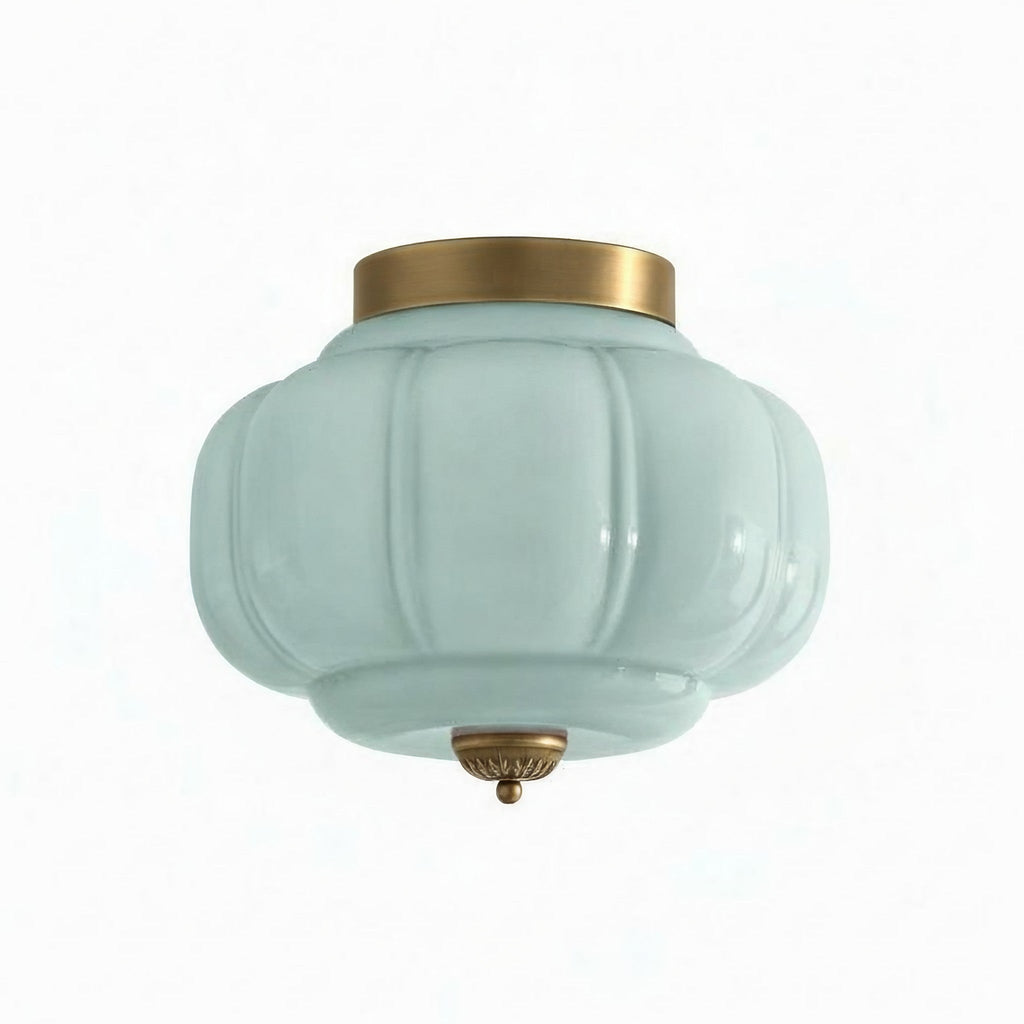 Retro Milk Semi Flush Mount Eloise Ceiling Light | Souliia