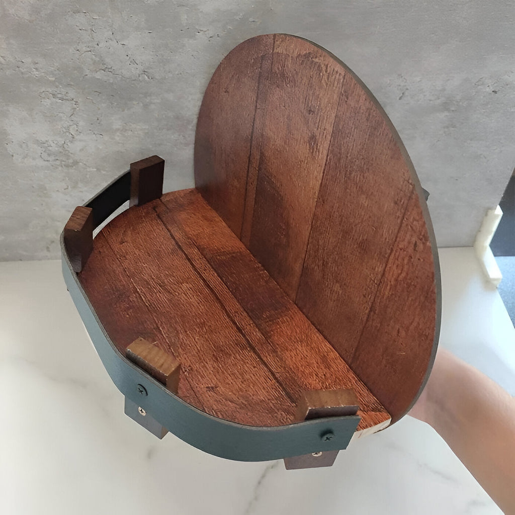 Bourbon Whiskey Barrel Shelf — Rustic Collection Display