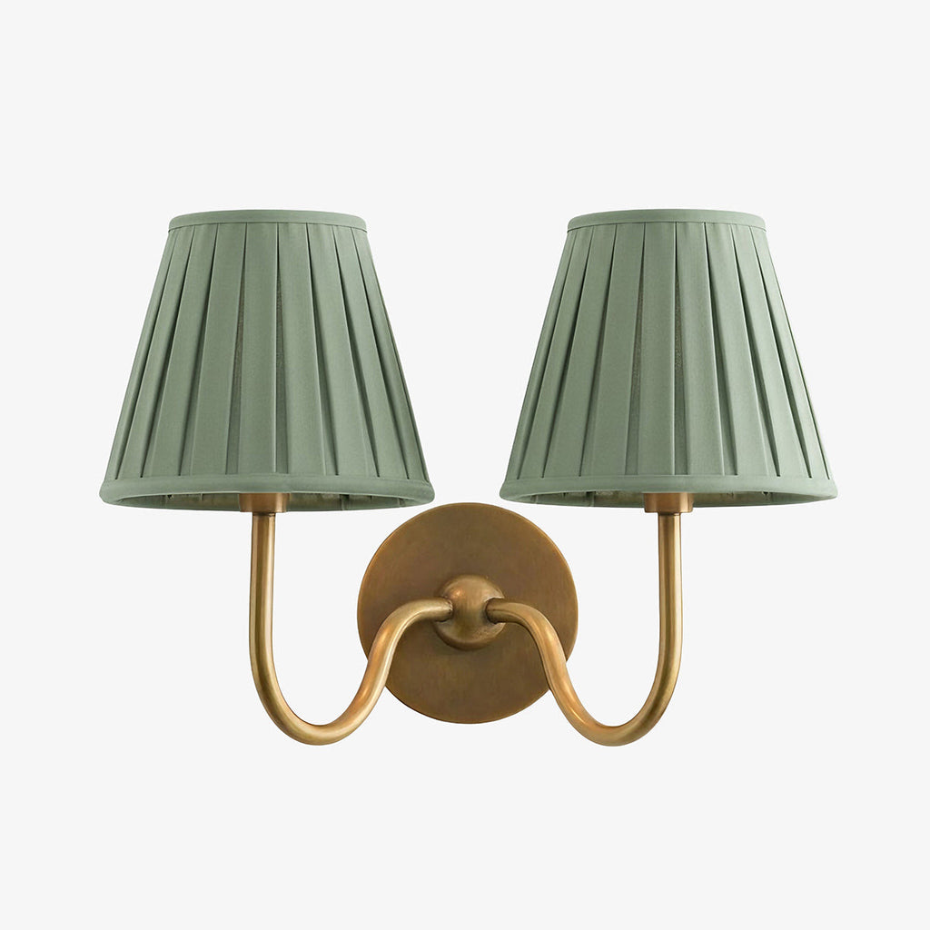 Luvora Fabric Shade Wall Sconce with Drum Shade - Classic Pleated Sconce Light | Souliia