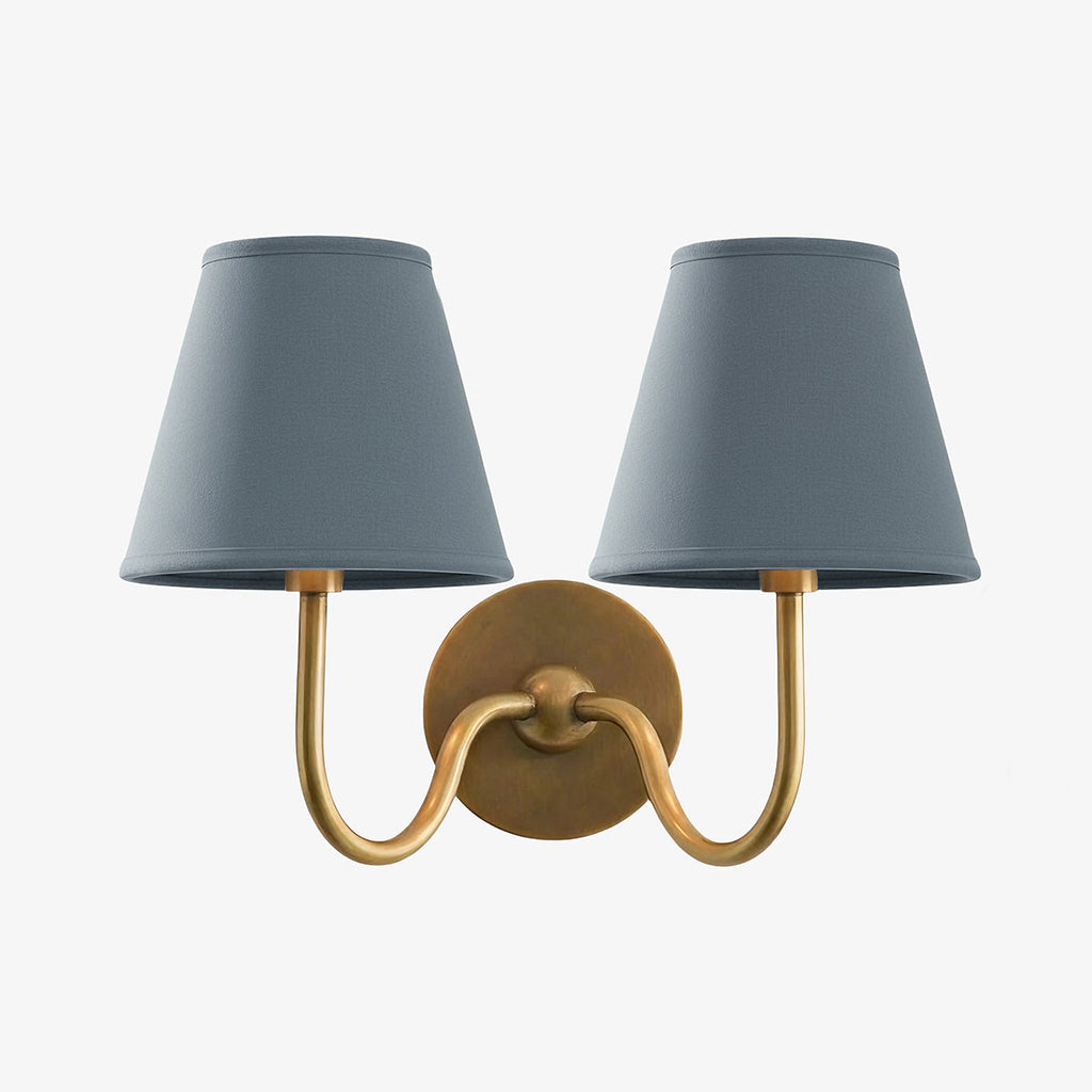 Luvora Fabric Shade Wall Sconce with Drum Shade - Classic Pleated Sconce Light | Souliia