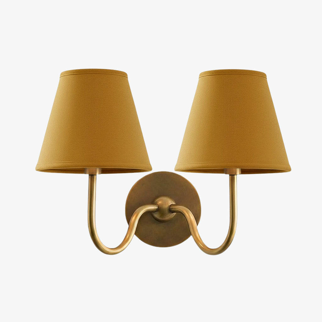 Luvora Fabric Shade Wall Sconce with Drum Shade - Classic Pleated Sconce Light | Souliia