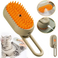 3-in-1-Dampfhaarbürste für Haustiere — Fellpflege, Massage & Unterwollentfernung