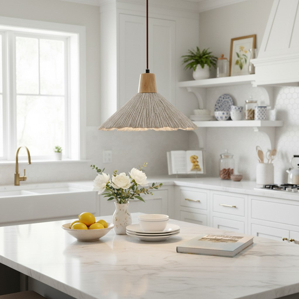 Solaraeon Pleated Pendant Lamp Modern Industrial Hanging Light for Dining and Living Spaces | Souliia