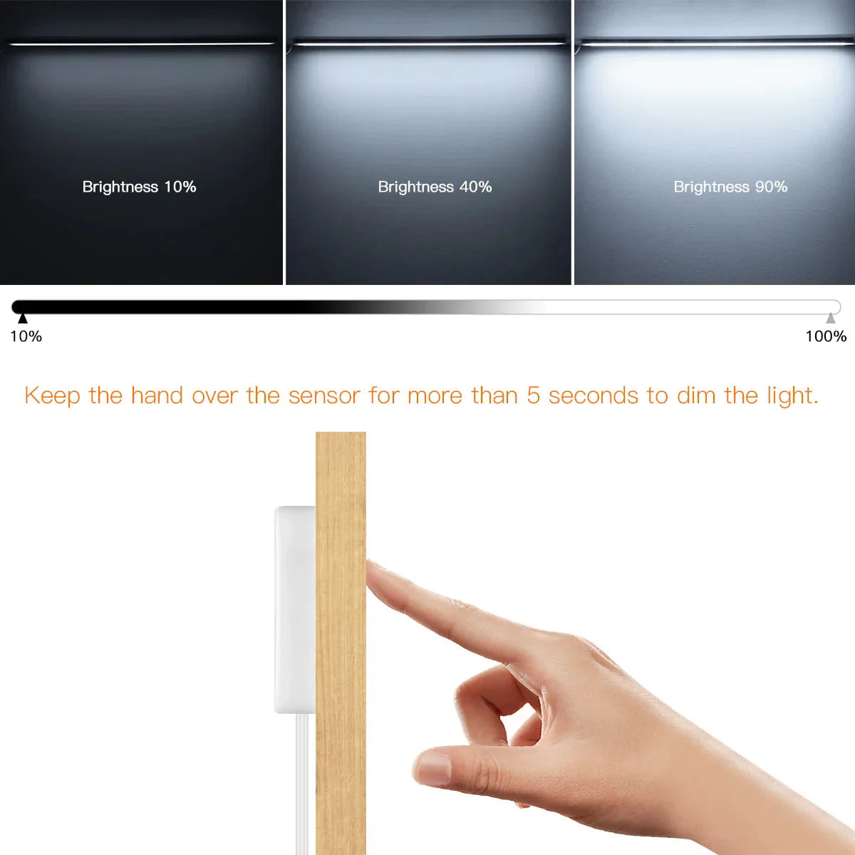 Under-Cabinet LED Light with Sensor – Touchless and Dimmable - Souliia