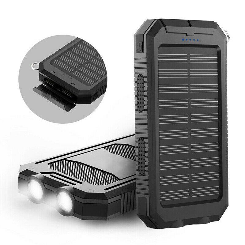 500000 MAH Waterproof Solar Charger Power Bank — Dual USB