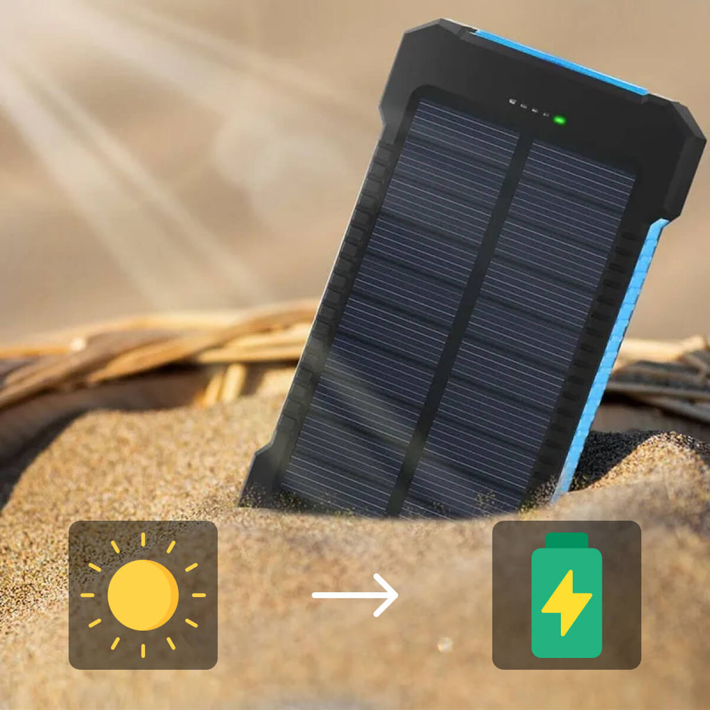 500000 MAH Waterproof Solar Charger Power Bank — Dual USB