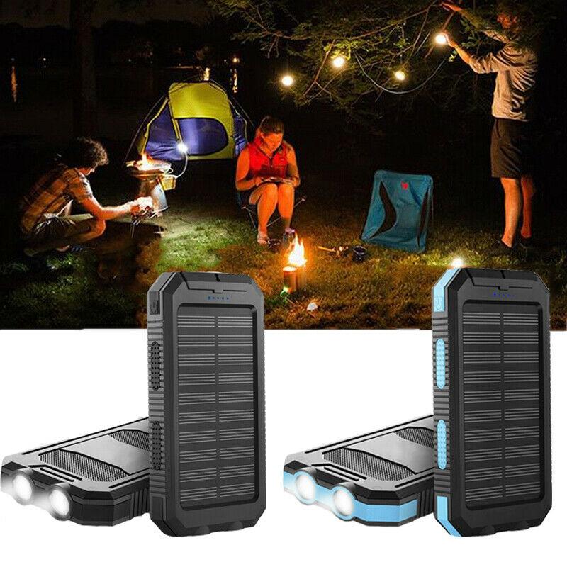 500000 MAH Waterproof Solar Charger Power Bank — Dual USB