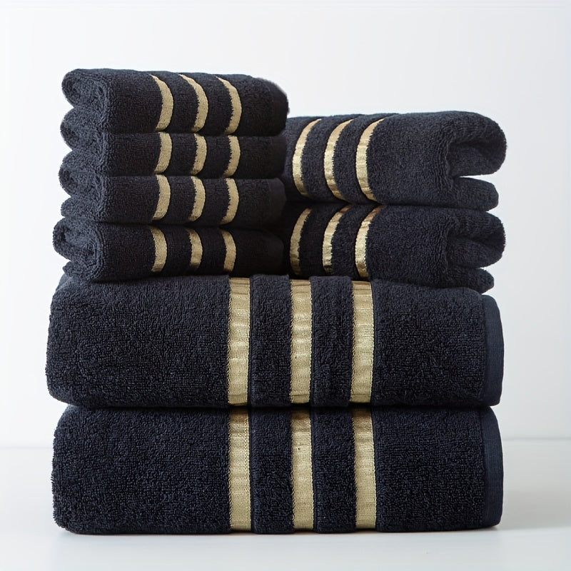 Luxebliss 8-Piece 100% Cotton Towels Set — 400 GSM Hotel-Quality Plush & Absorbent