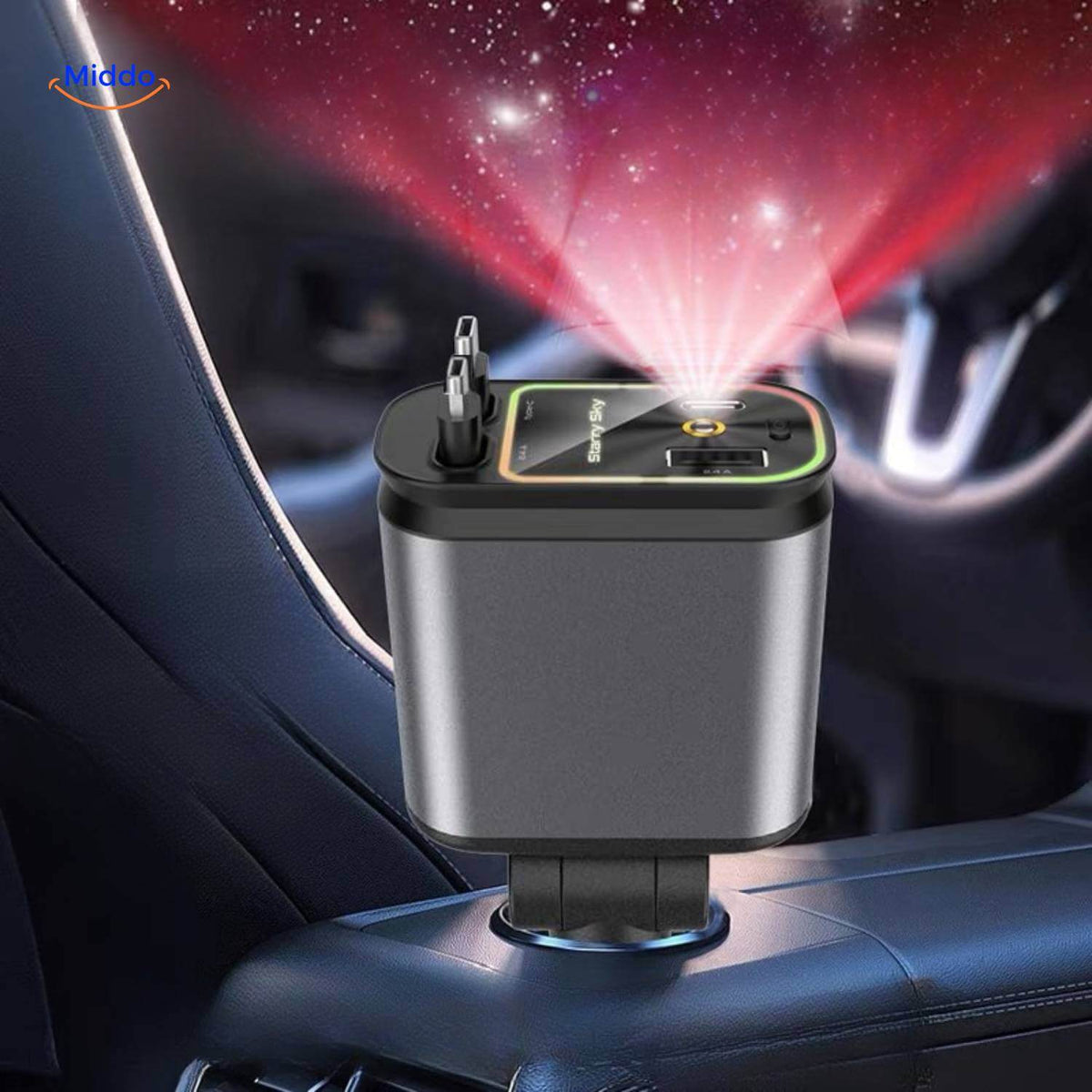 VoltAura — Charge Four Devices Fast & Light Up Your Night Drive Sky - Souliia