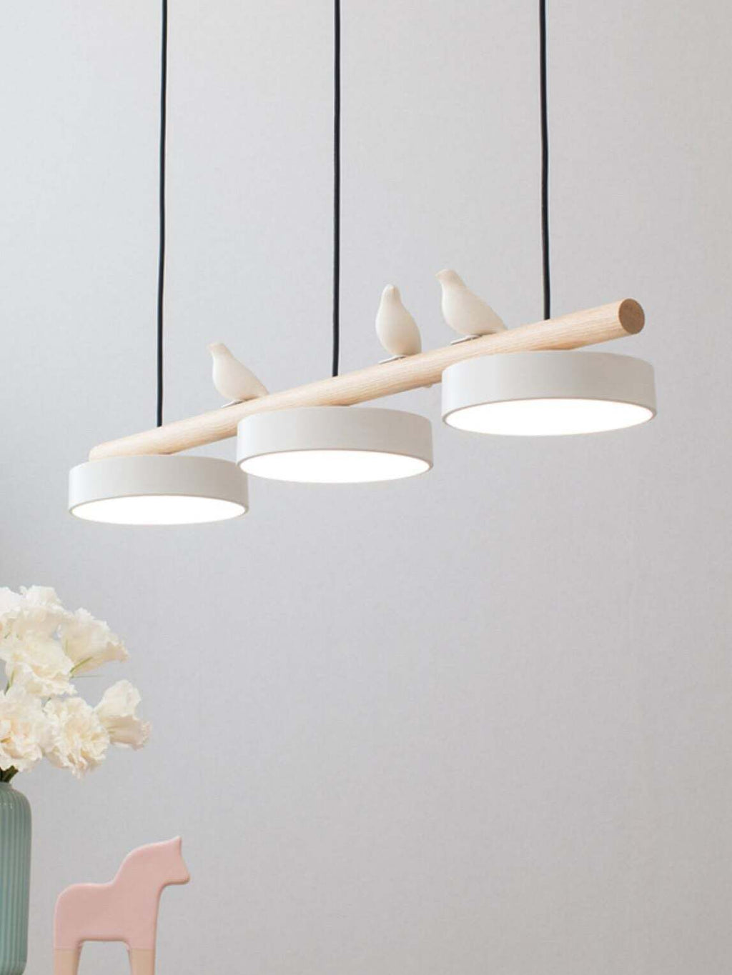 Sienna Bird Pendant Lamp - Wood Design for Scandinavian Kitchen Islands | Souliia