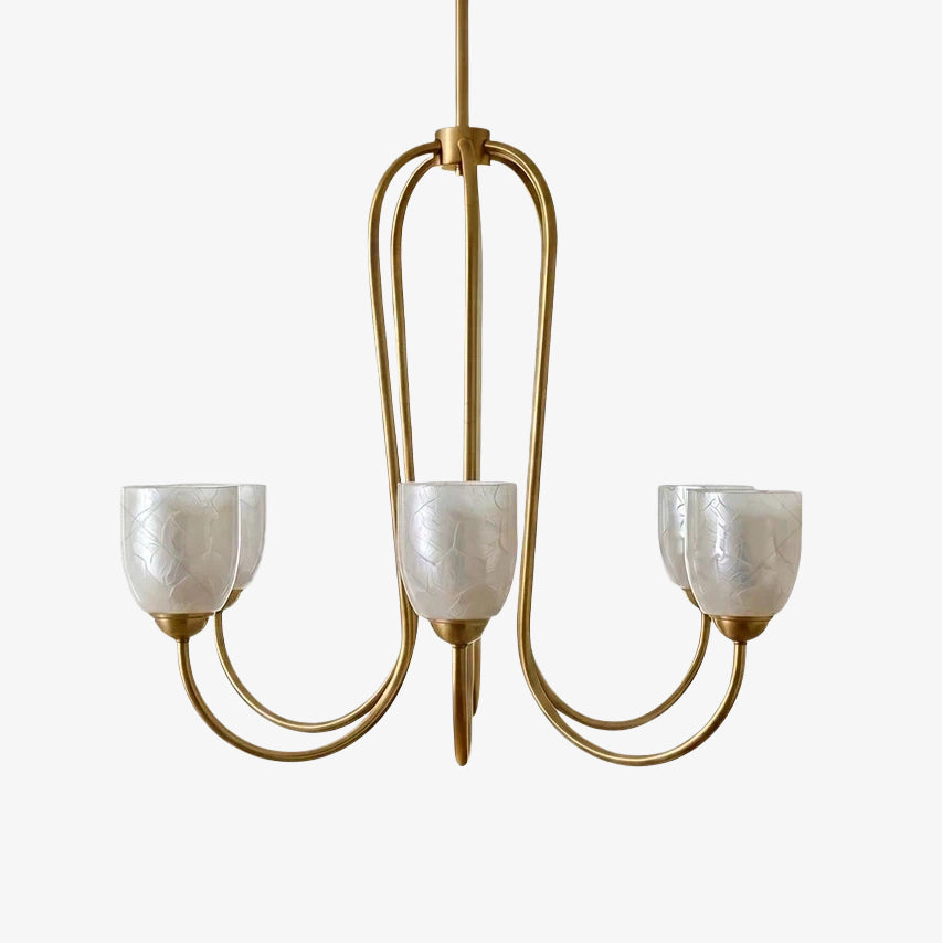 Shell Shade French Vintage Chandelier for Dining Room Lighting | Souliia