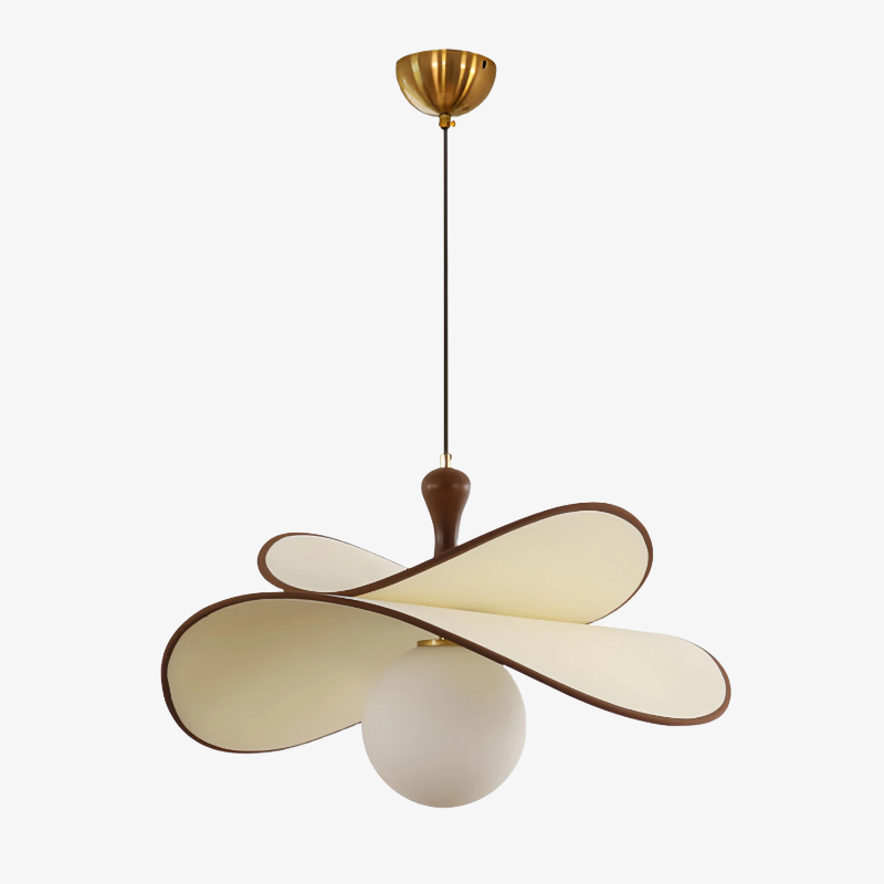 Orrise Floating Glass Globe Pendant with Metal Accents - Modern Minimalist lights for Kitchen and Dining Rooms | Souliia