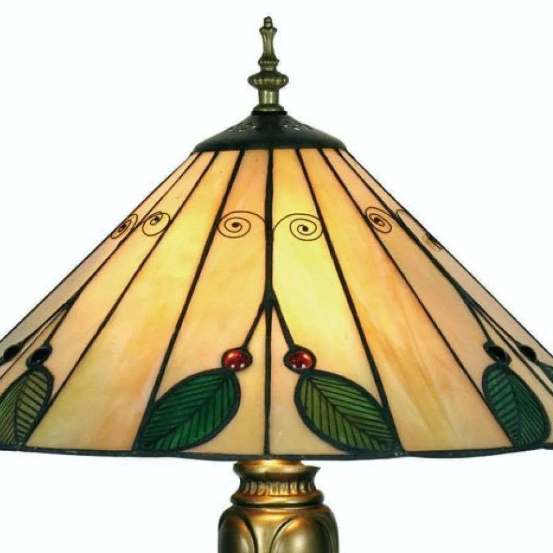 TiffStar Nature Inspired Art Glass Table Lamp - Stained Glass Leaf Pattern for Home Décor | Souliia