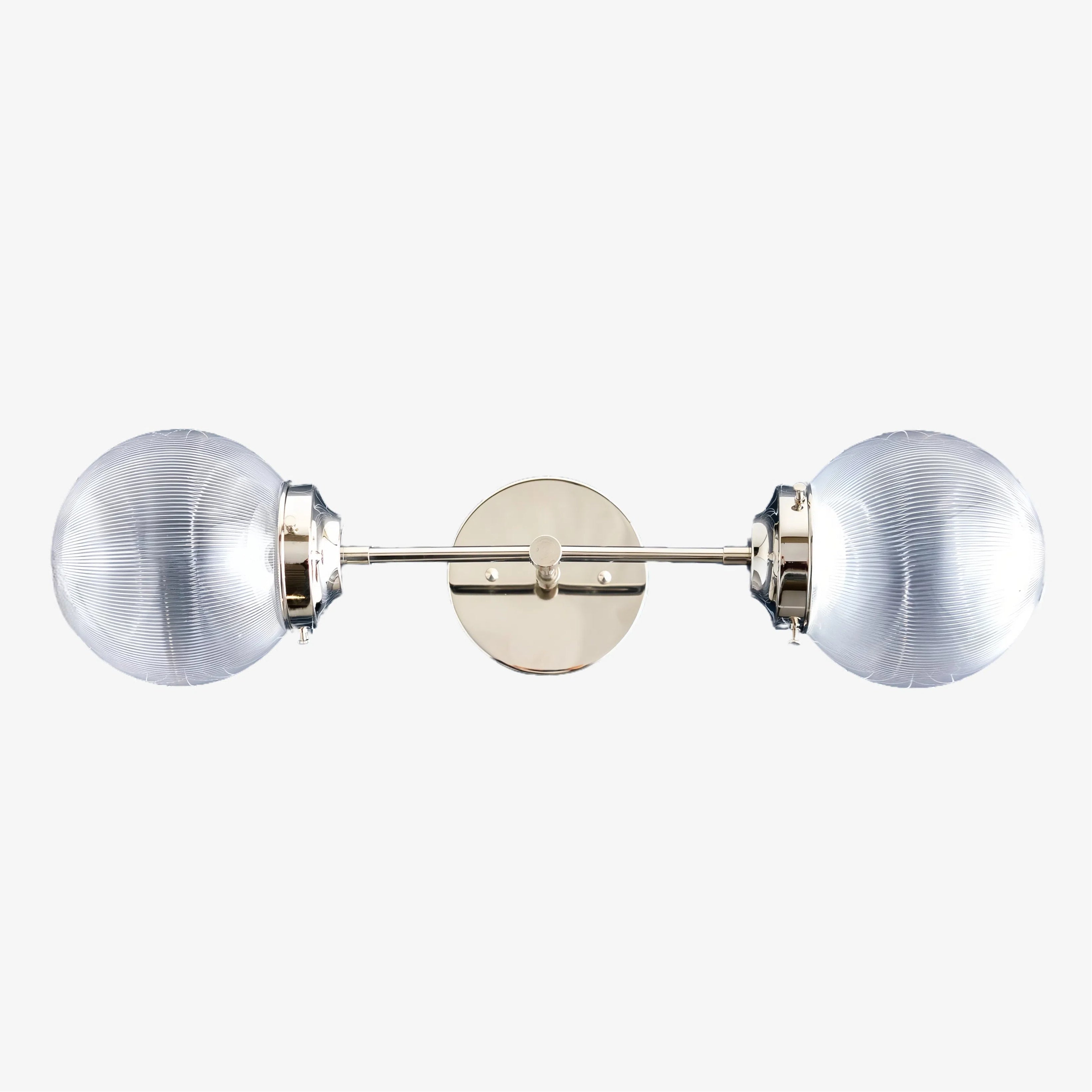 Lumio Globe Modern Dual Vanity Wall Sconce – Transitional Bathroom & Hallway Lighting | Souliia
