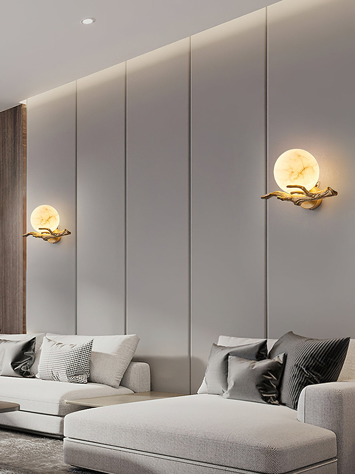 Retro Twigs Alabaster Wall Lamp | Souliia