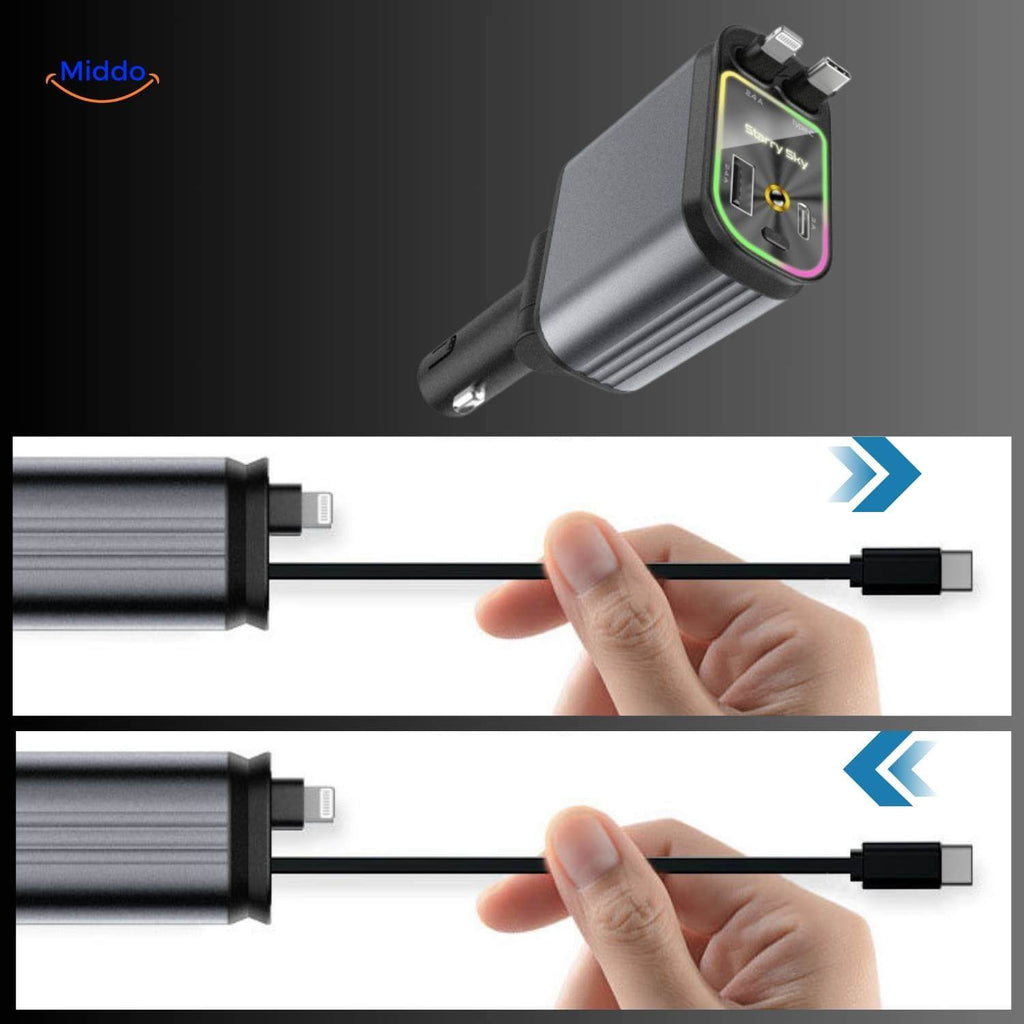 VoltAura — Charge Four Devices Fast & Light Up Your Night Drive Sky - Souliia
