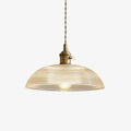 Solrib Gerippte Schalen-Pendelleuchte - Vintage-Glasleuchte für Esszimmer | Souliia