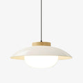 Elegancka lampa wisząca Oribela w kształcie spodka o smukłym profilu – nowoczesna minimalistyczna lampa do jadalni i nad wyspę kuchenną | Souliia