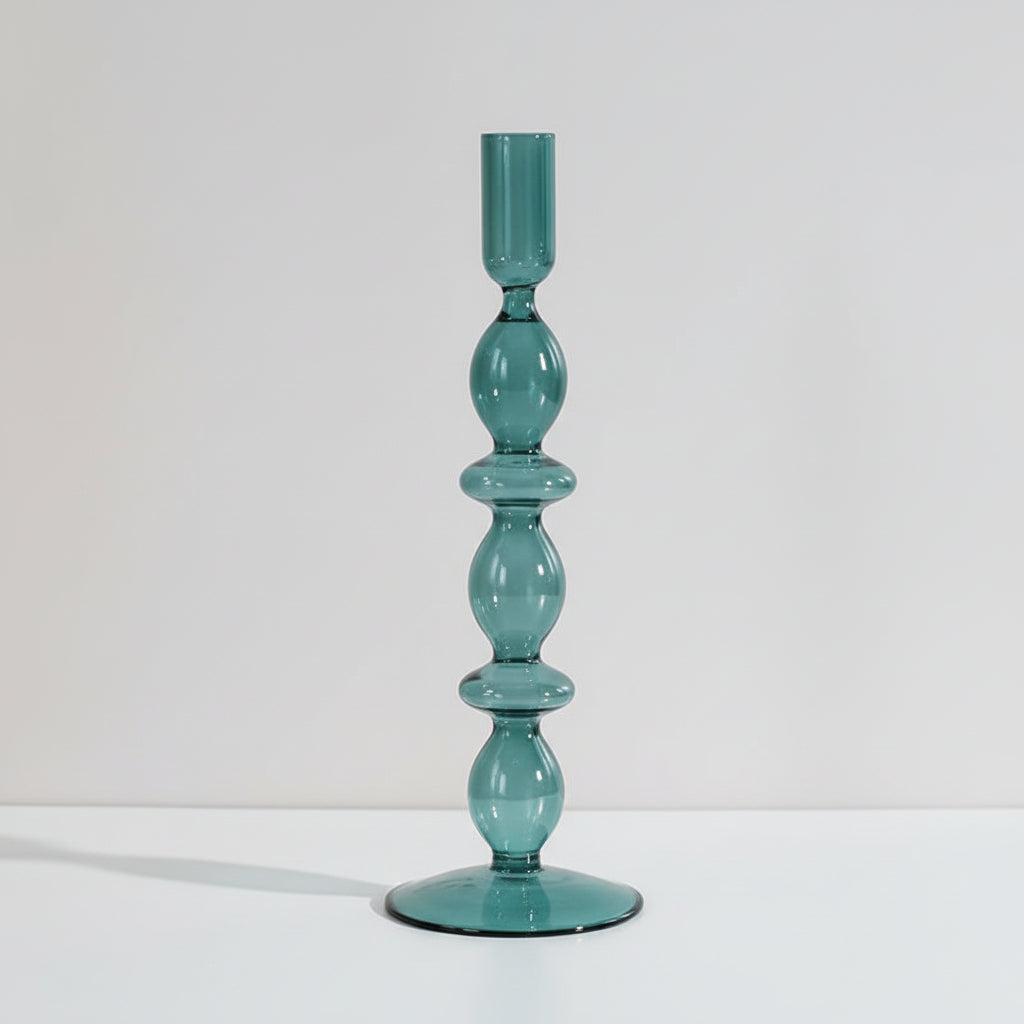 Auravine Glass Vase & Candle Holder — Sculptural, Minimalist Profile