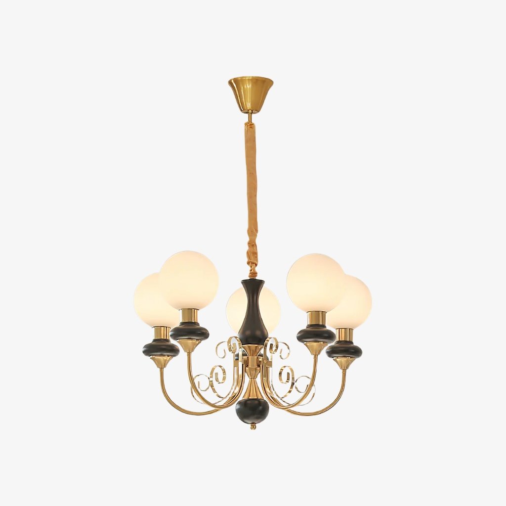 Radiara Modern Luxury Stone Sphere Chandelier Sculptural Layered Design for Living Room and Foyer | Souliia