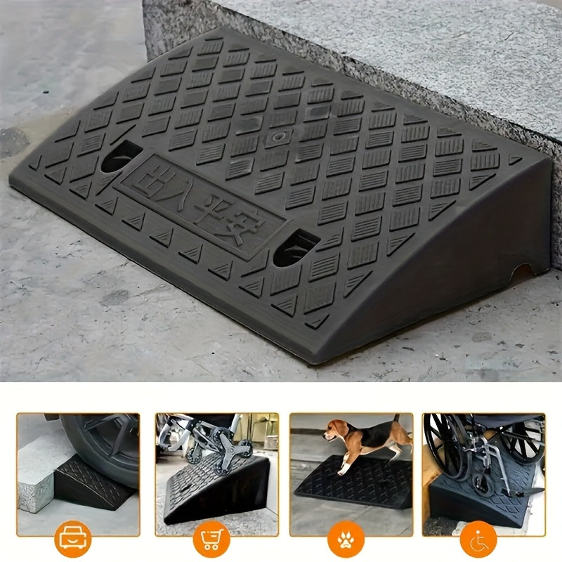 Set of 2 Curb Ramps, 10 cm Height, Made of PE - Souliia